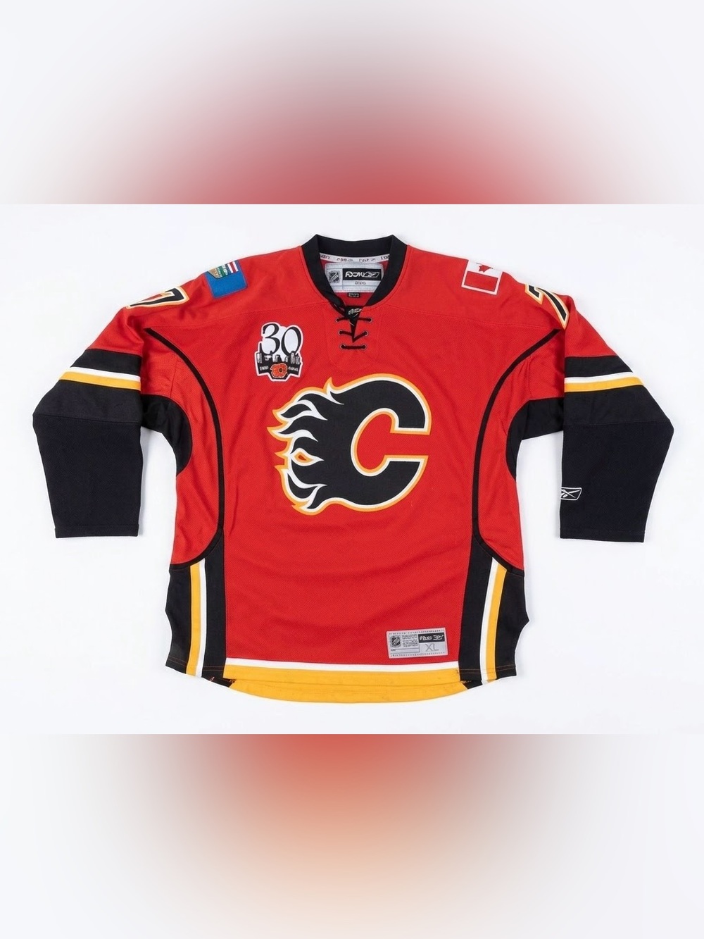 Adam Pardy Autographed Calgary Flames Men’s Hockey Jersey Size XL